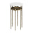 Zuo Modern Bild Side Table, White/Brass