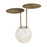 Zuo Modern Anten Side Table, Brass/White - 110607
