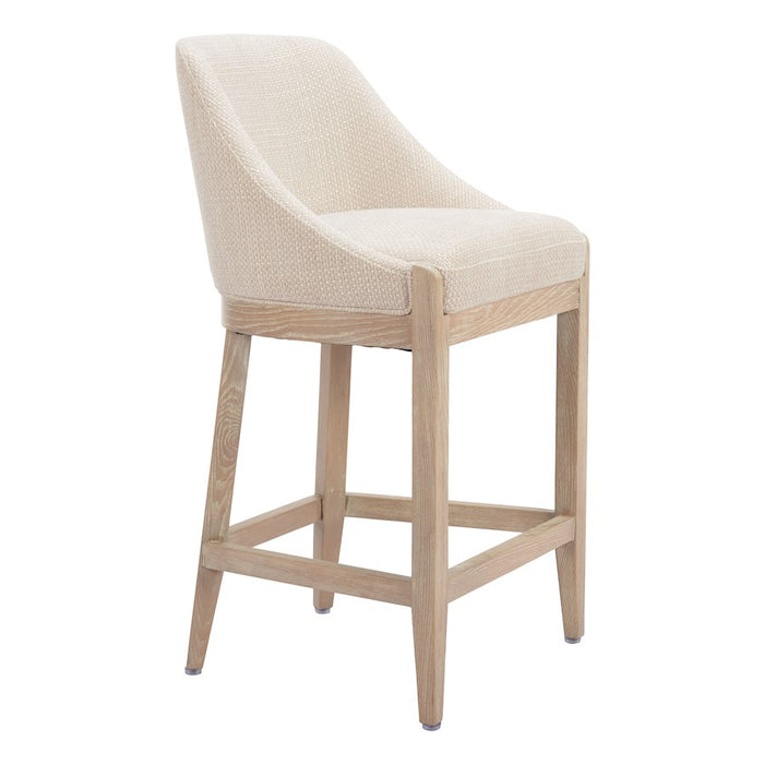 Zuo Modern Calmo Counter Stool, Beige