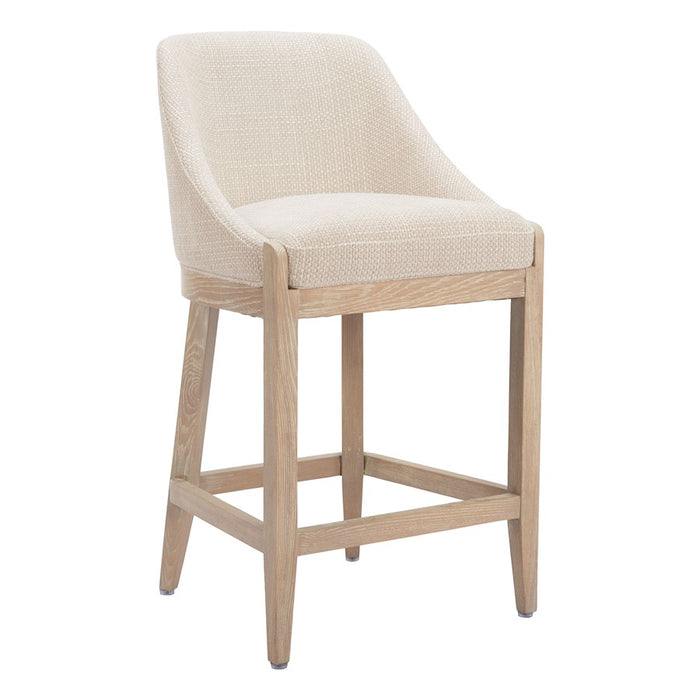 Zuo Modern Calmo Counter Stool, Beige