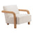 Zuo Modern Subliem Accent Chair, Cotton White