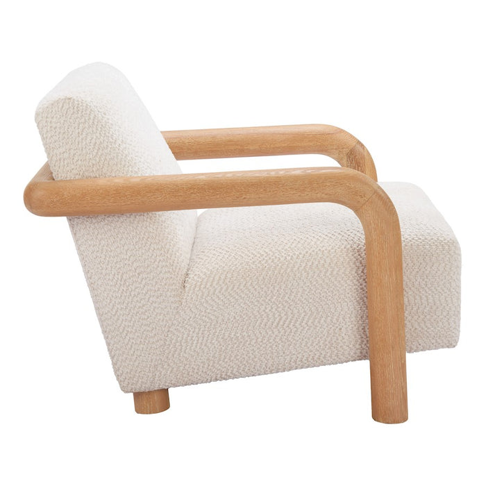 Zuo Modern Subliem Accent Chair, Cotton White