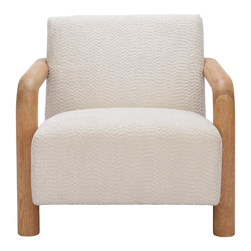 Zuo Modern Subliem Accent Chair, Cotton White