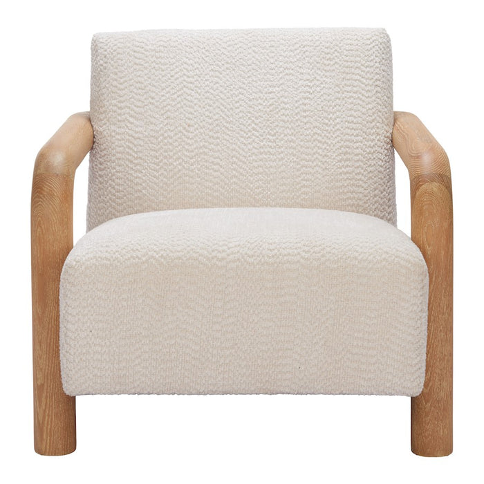 Zuo Modern Subliem Accent Chair, Cotton White