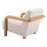 Zuo Modern Subliem Accent Chair, Cotton White