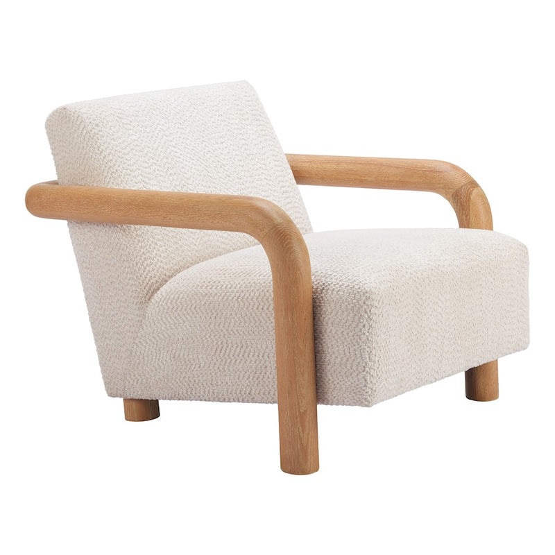 Zuo Modern Subliem Accent Chair, Cotton White