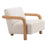 Zuo Modern Subliem Accent Chair, Cotton White