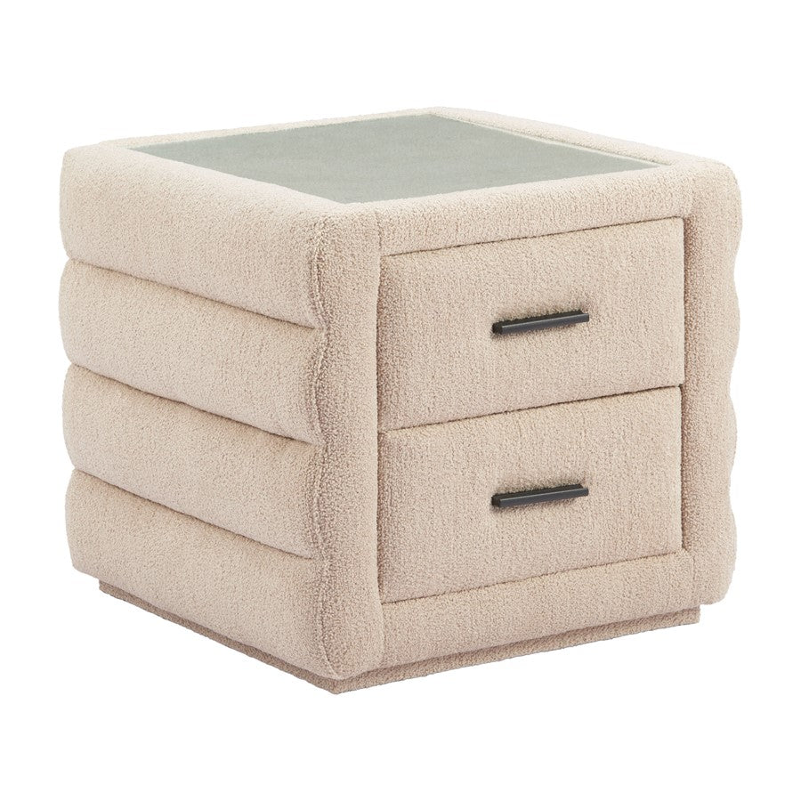 Zuo Modern Soffice Nightstand, Beige - 110651