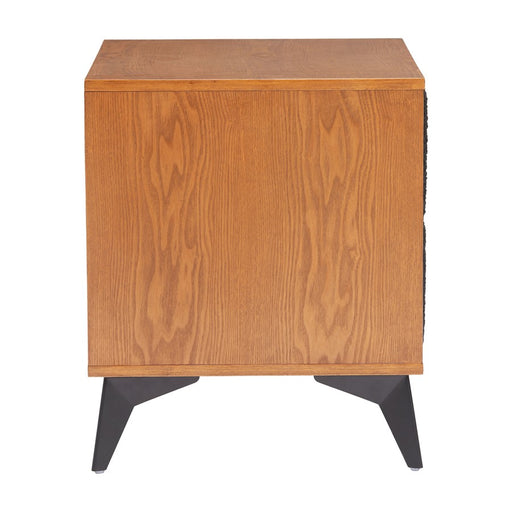 Zuo Modern Zarif Nightstand, Black/Walnut