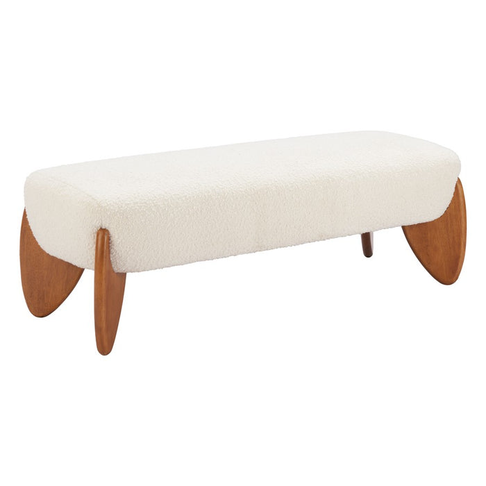 Zuo Modern Charm Bench, Ivory - 110660