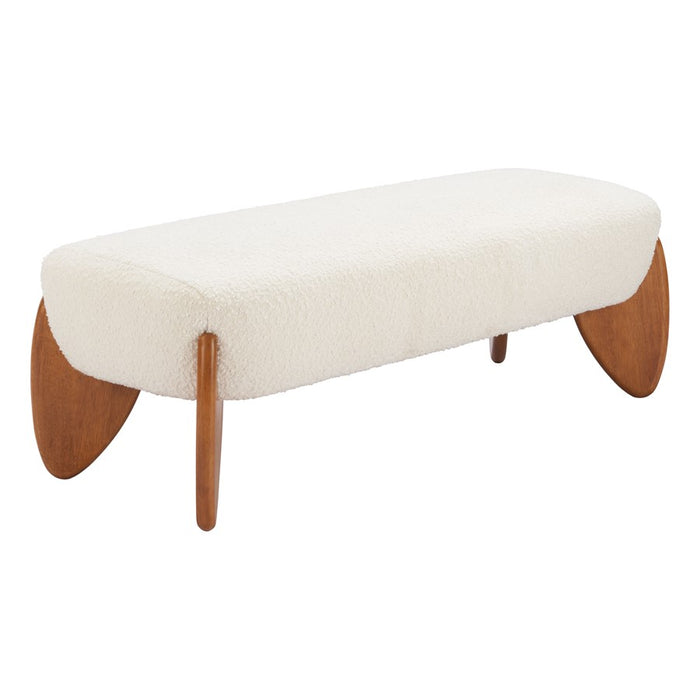 Zuo Modern Charm Bench, Ivory