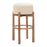 Zuo Modern Nade BarStool/Set of 2, Beige/Walnut - 110661