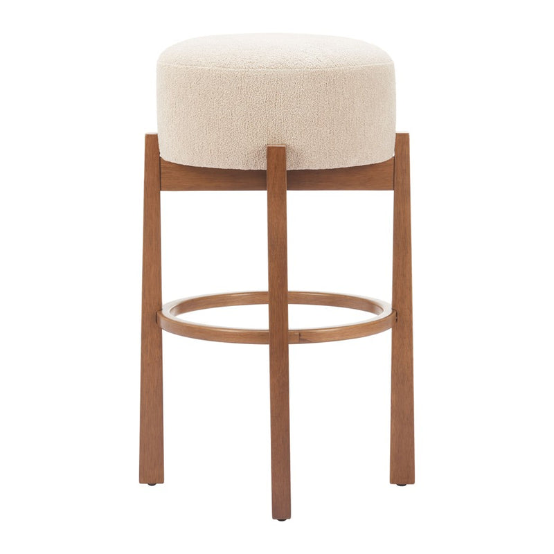 Zuo Modern Nade BarStool/Set of 2, Beige/Walnut
