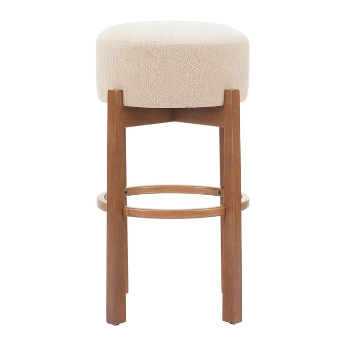 Zuo Modern Nade BarStool/Set of 2, Beige/Walnut