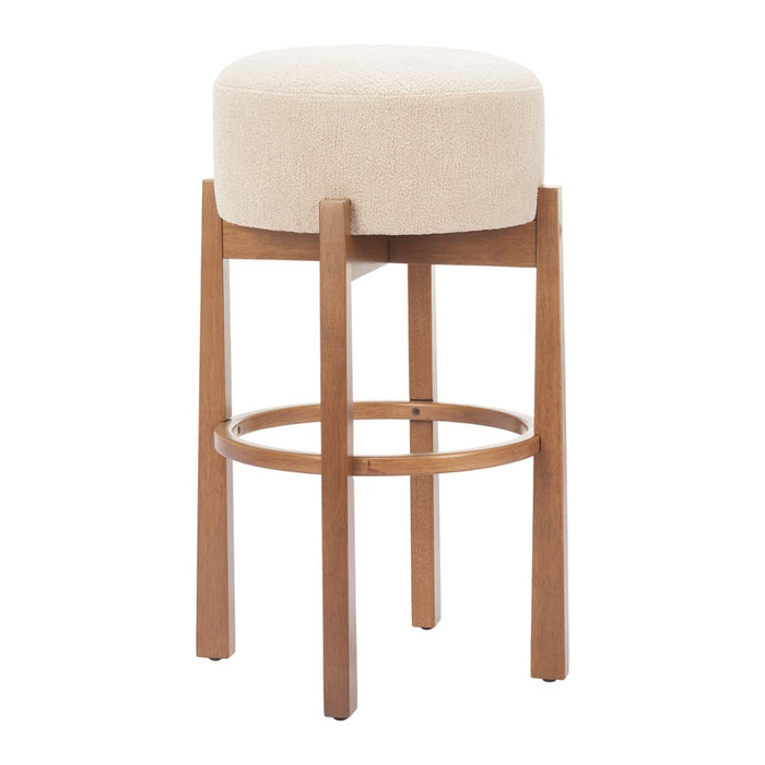 Zuo Modern Nade BarStool/Set of 2, Beige/Walnut