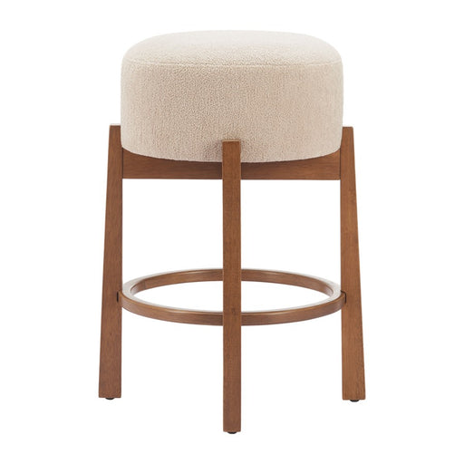 Zuo Modern Nade Counter Stool/Set of 2, Beige/Walnut