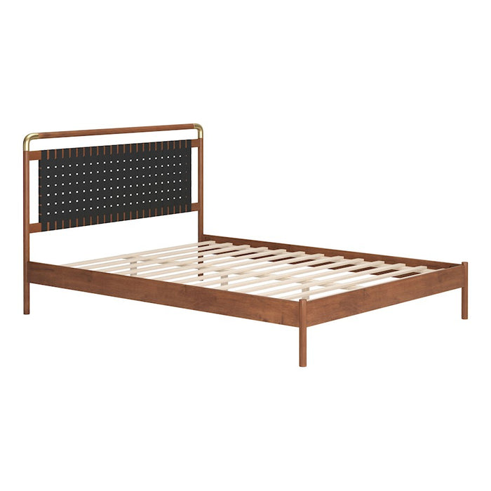 Zuo Modern Netz Queen Bed, Black/Walnut - 110666