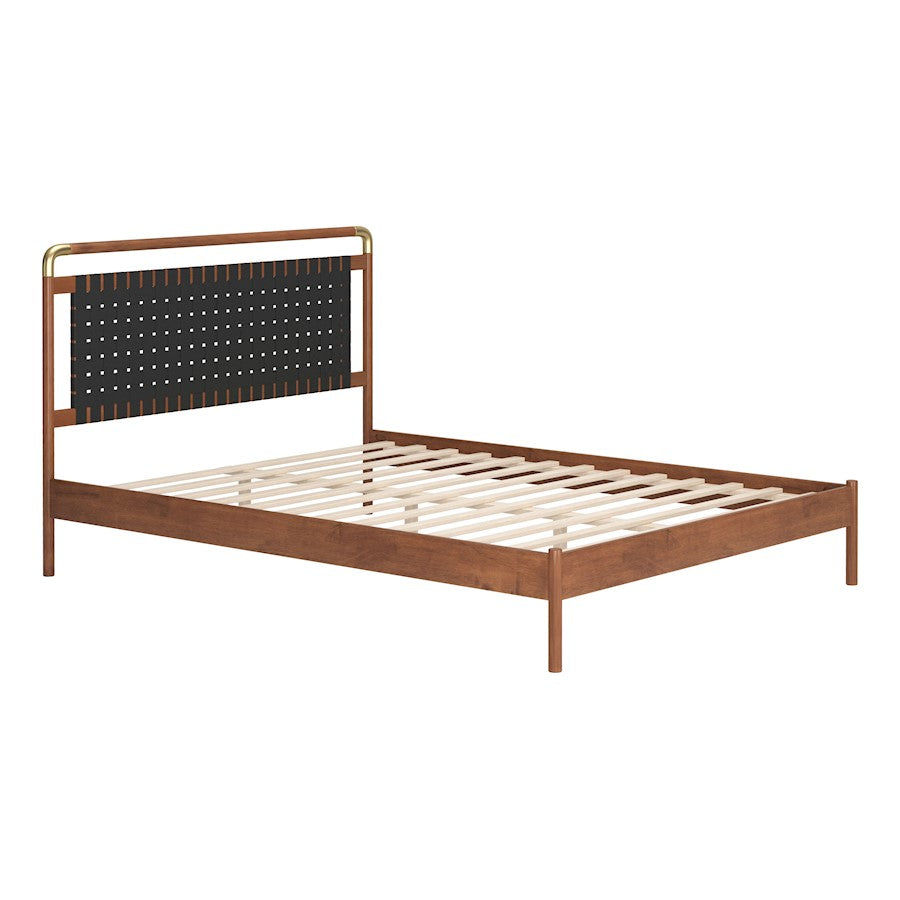 Zuo Modern Netz Queen Bed, Black/Walnut - 110666