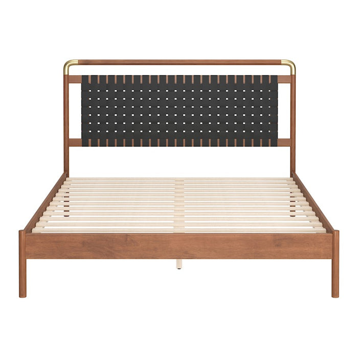Zuo Modern Netz Queen Bed, Black/Walnut