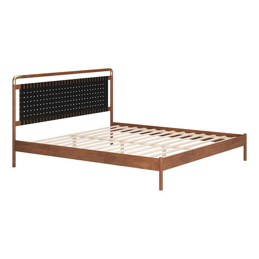Zuo Modern Netz King Bed, Black/Walnut