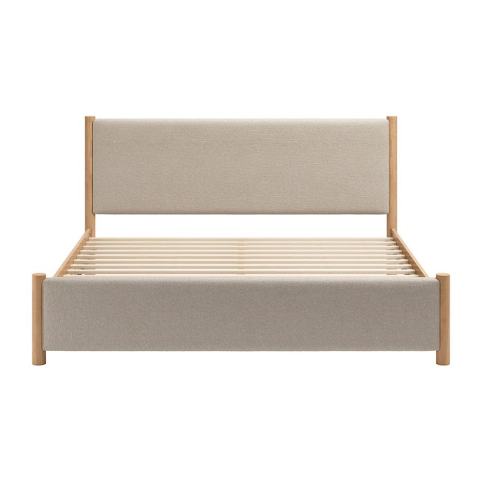 Zuo Modern Hadi King Bed, Beige/Natural
