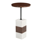 Zuo Modern Stuk Side Table, Brown/White - 110673
