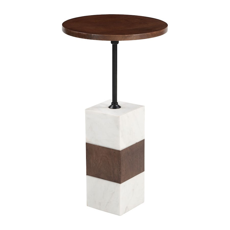 Zuo Modern Stuk Side Table, Brown/White - 110673