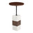 Zuo Modern Stuk Side Table, Brown/White