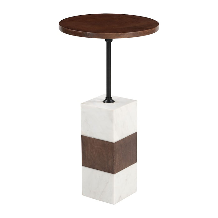 Zuo Modern Stuk Side Table, Brown/White