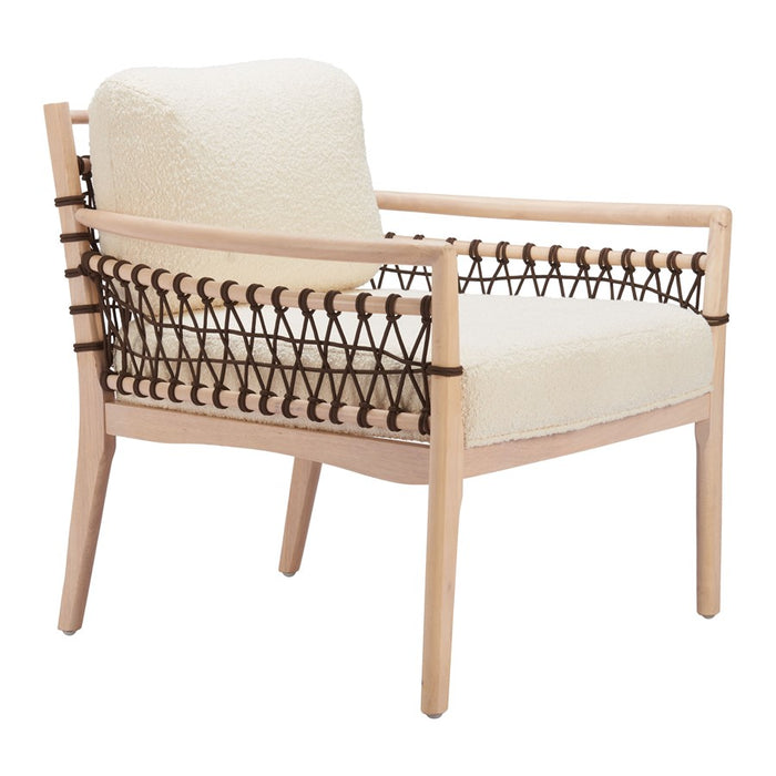Zuo Modern Wezly Accent Chair, Ivory