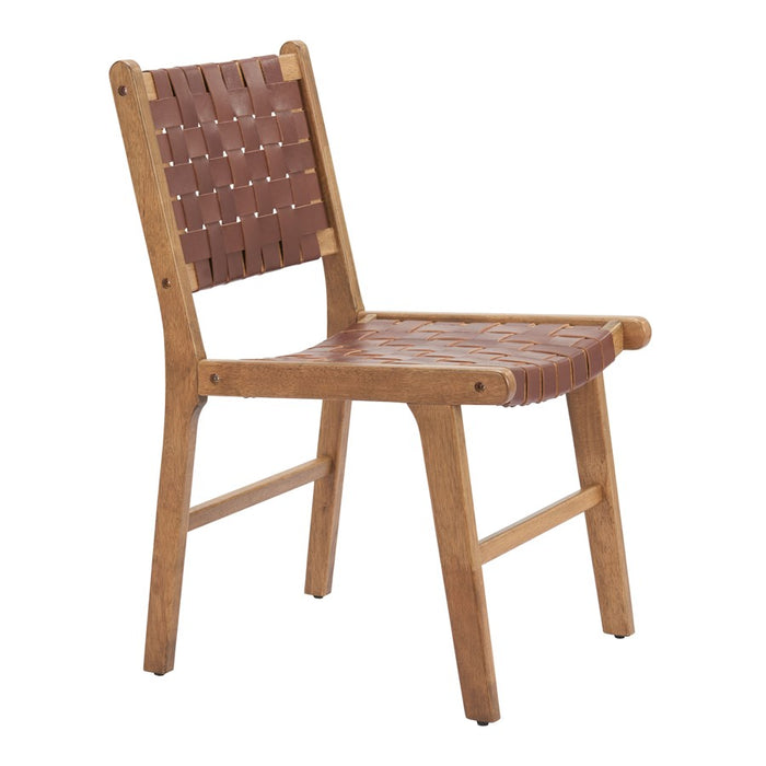 Zuo Modern Feder Dining Chair, Set of 2, Brown