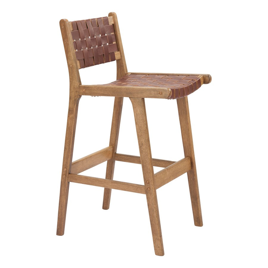 Zuo Modern Feder BarStool/Set of 2, Brown - 110693