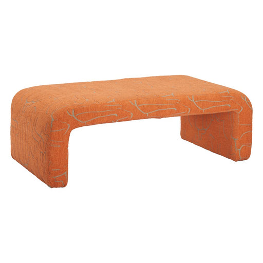 Zuo Modern Nendo Bench, Abstract Orange - 110702
