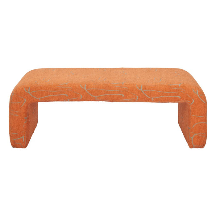 Zuo Modern Nendo Bench, Abstract Orange
