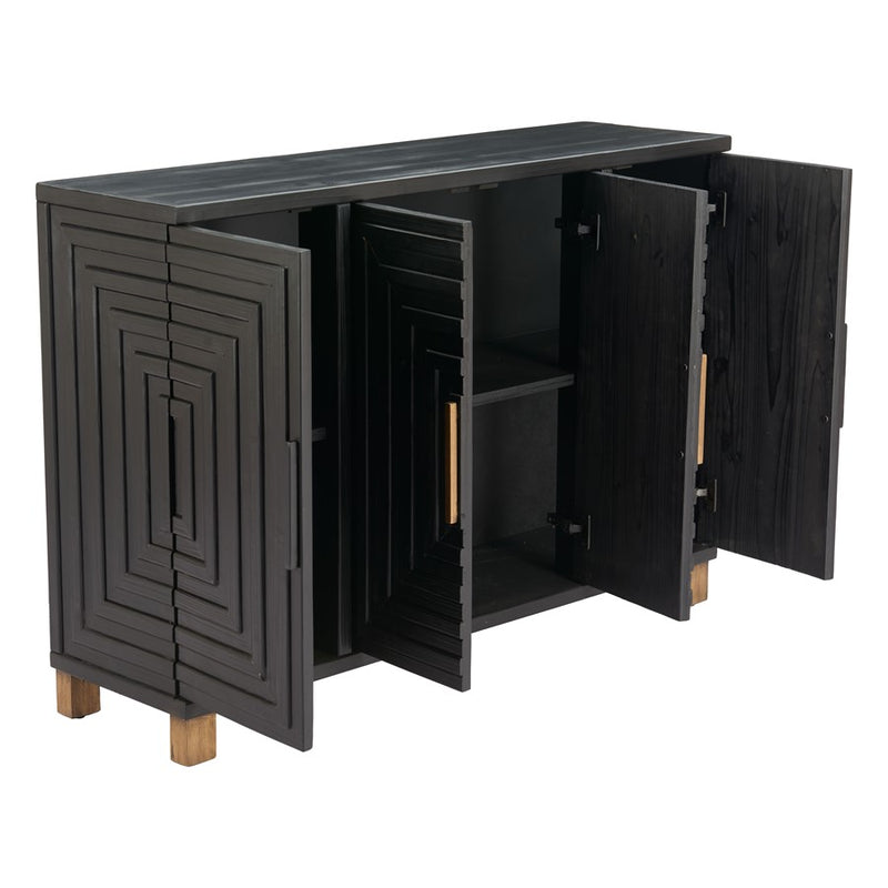 Zuo Modern Trazo Cabinet, Black