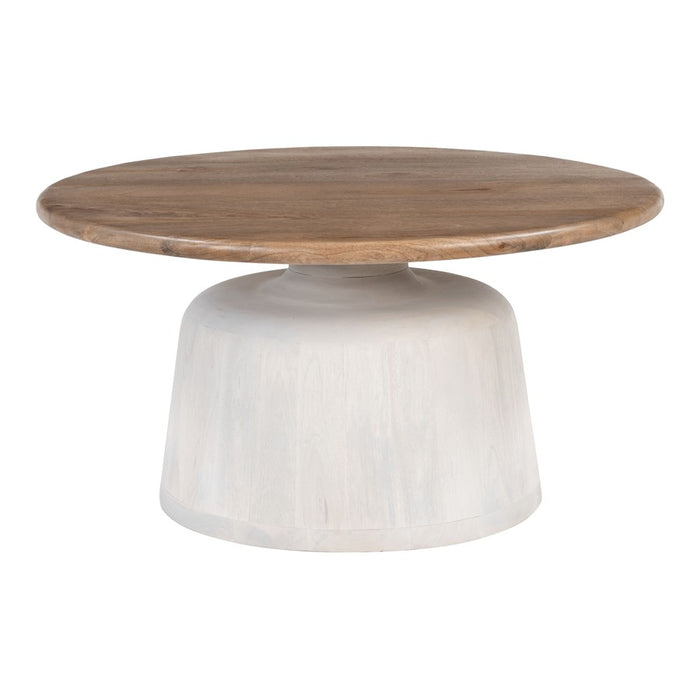 Zuo Modern Goblet Coffee Table, Brown/White - 110733