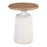 Zuo Modern Goblet Side Table, Brown/White