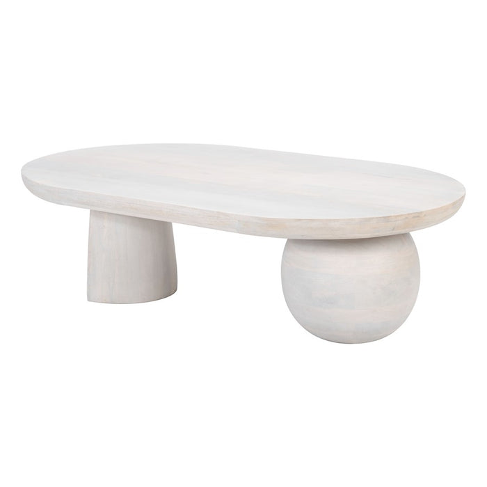 Zuo Modern Gihak Coffee Table, Whitewashed