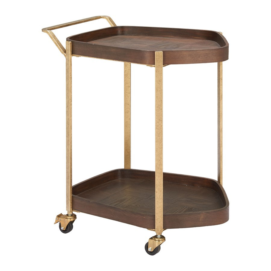 Zuo Modern Stela Bar Cart, Walnut - 110743