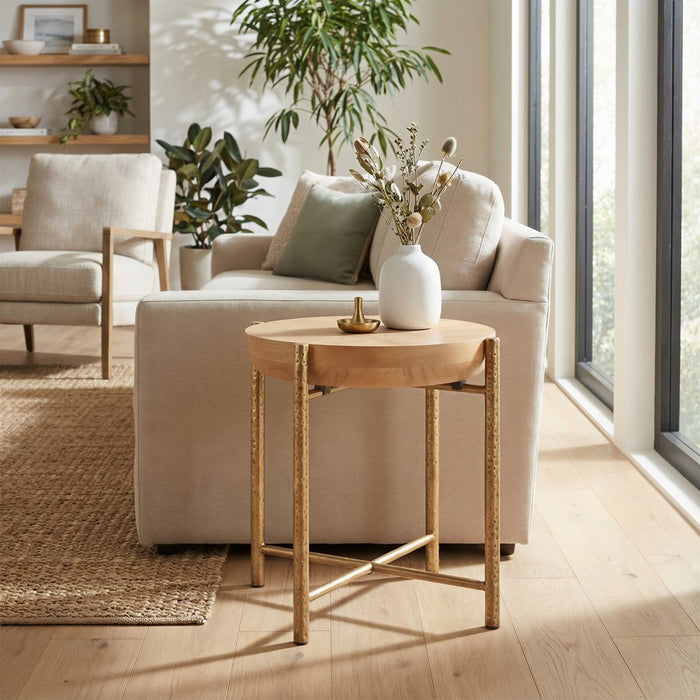 Zuo Modern Halva Side Table, Natural
