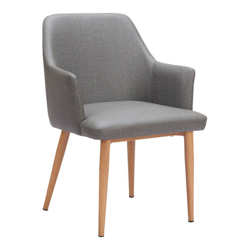 Zuo Modern Wisom Dining Chair Set of 2, Gray