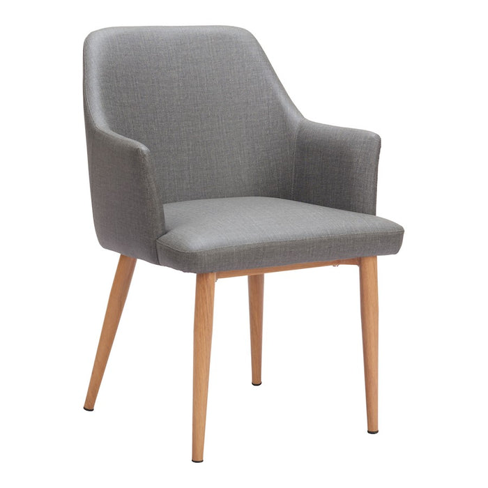 Zuo Modern Wisom Dining Chair Set of 2, Gray