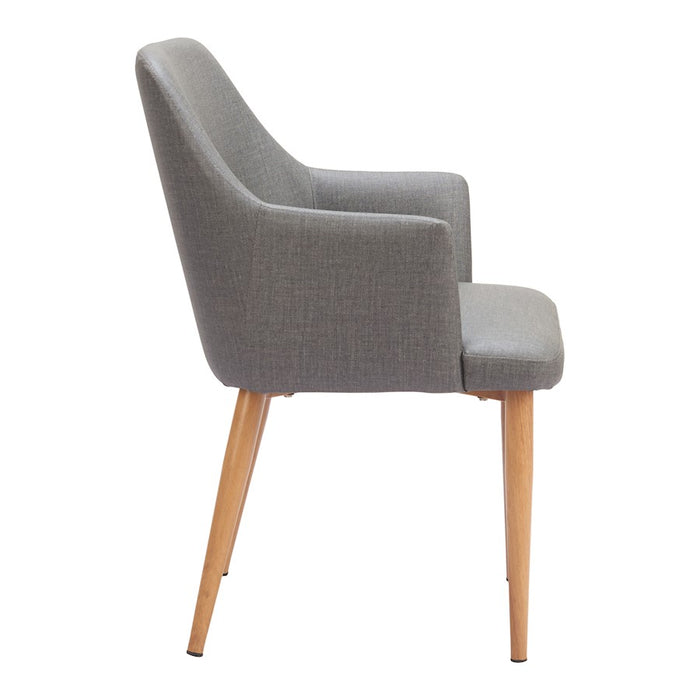Zuo Modern Wisom Dining Chair Set of 2, Gray