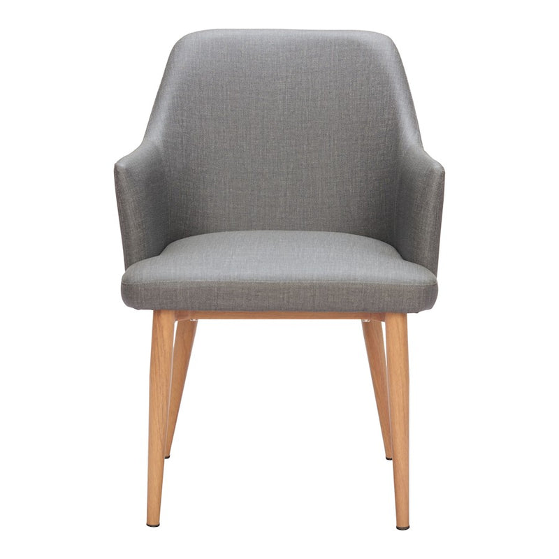 Zuo Modern Wisom Dining Chair Set of 2, Gray