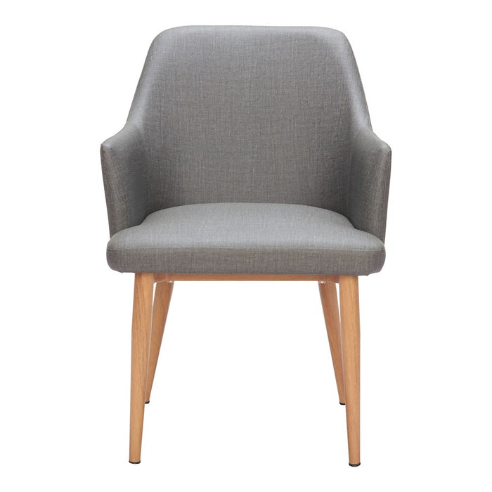 Zuo Modern Wisom Dining Chair Set of 2, Gray