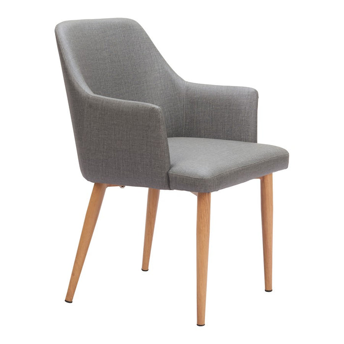 Zuo Modern Wisom Dining Chair Set of 2, Gray
