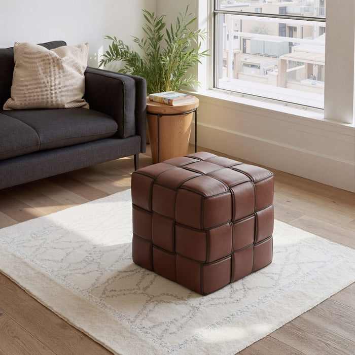Zuo Modern Zare Ottoman, Brown