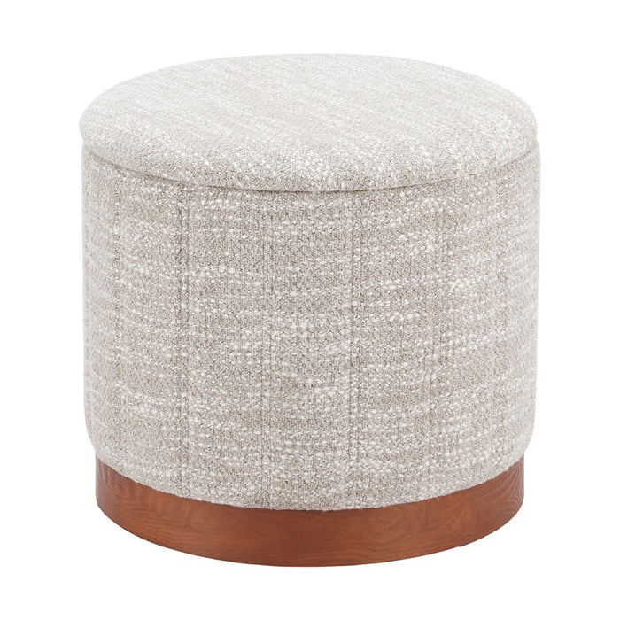 Zuo Modern Fije Storage Ottoman, Gray