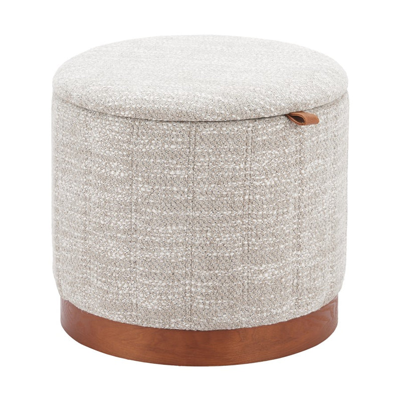 Zuo Modern Fije Storage Ottoman, Gray