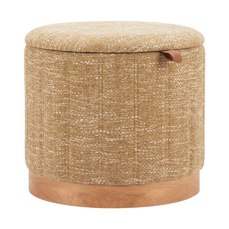 Zuo Modern Fije Storage Ottoman, Oat Yellow - 110770